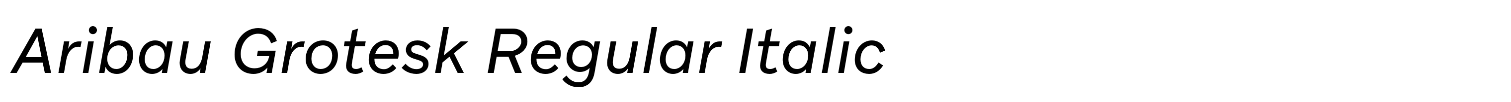 Aribau Grotesk Regular Italic